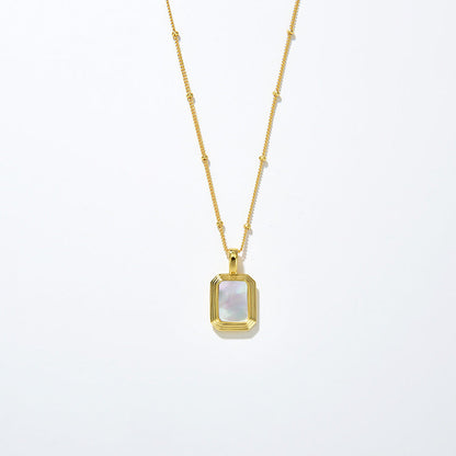 Classic Double Sided Silver Gold Pendant Necklace