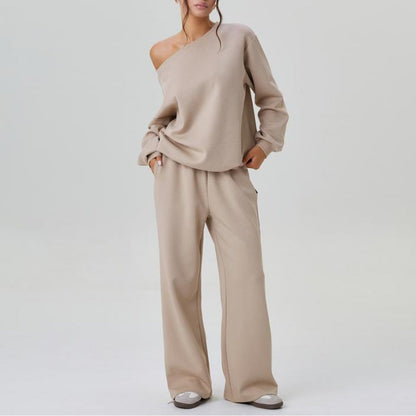 Comfy Women's Sweatshirt and Loose Fit Jogger Pant Set