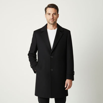 Classic Fit Mens Wool Trench Coat