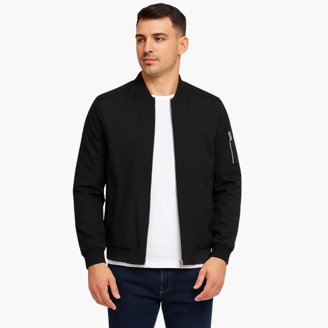 Men's Classic Zip Up Bomber Coat