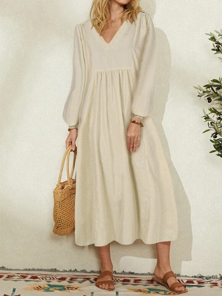Comfortable V-Neck Maxi Dress for Women