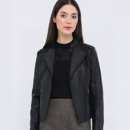 Vegan Leather Women's Biker Jacket