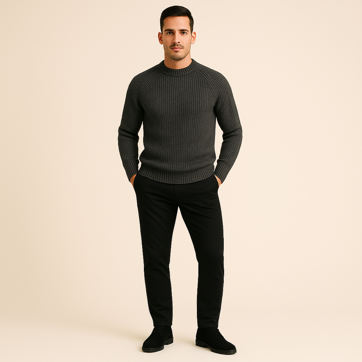 Luxury Cashmere Men's Crew Neck Sweater