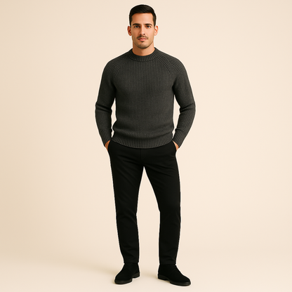 Luxury Cashmere Men's Crew Neck Sweater