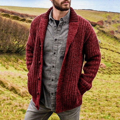 Cozy Open Front Men's Cardigan Sweater