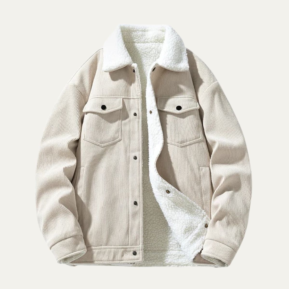 Warm Corduroy Fleece Lined Mens Jacket - Nocini