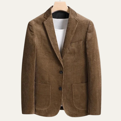 Warm Plaid Men's Flannel Blazer Jacket