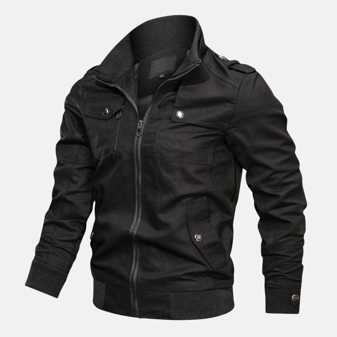 Classic Men's Zip Up Bomber Jacket - Nocini
