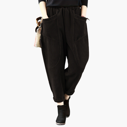 Ladies Comfortable Wide Leg Cargo Pants