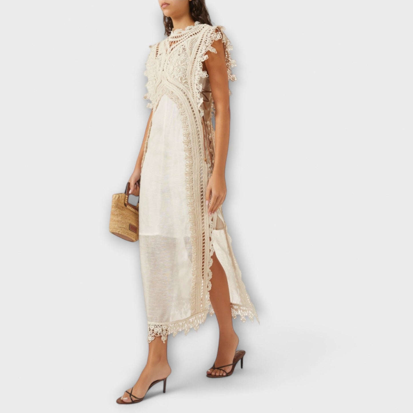 Elegant Lace Floor Length Evening Dress