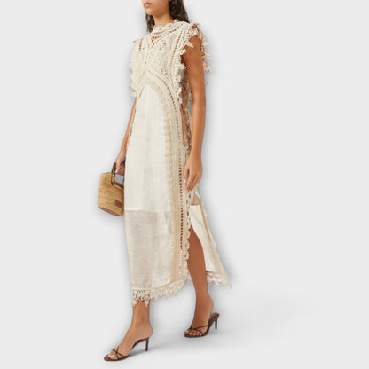 Elegant Lace Floor Length Evening Dress