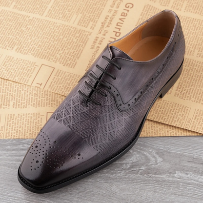 Classic Leather Oxfords For Men - Lace Up Dress Shoes