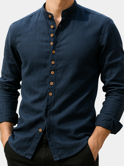 Classic Fit Men's Long Sleeve Button Shirt - Nocini