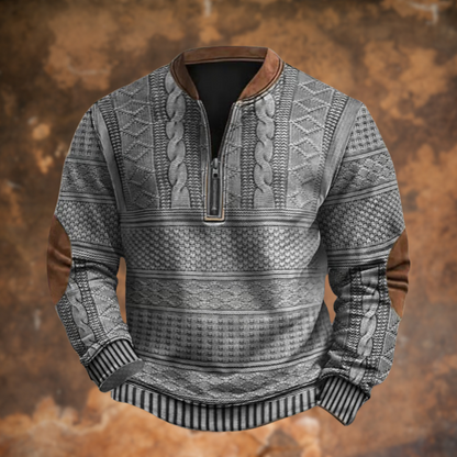 Classic Men's Cable Knit Pullover Sweater
