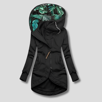 Fashionable Womens Hooded Zip Jacket