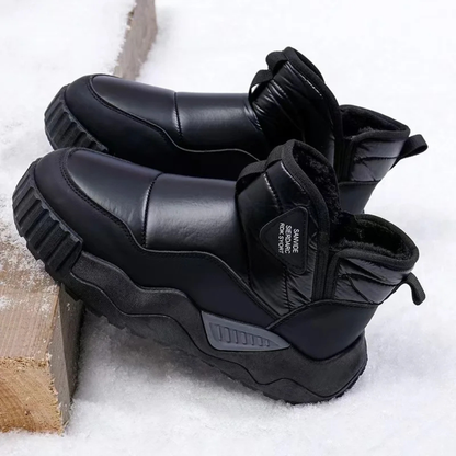 Warm Waterproof Men's Snow Boots with Good Grip