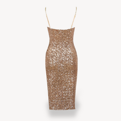 Elegant Ladies Mid Length Party Dress