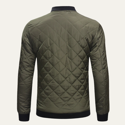 Slim Fit Men's Quilted Zipper Jacket