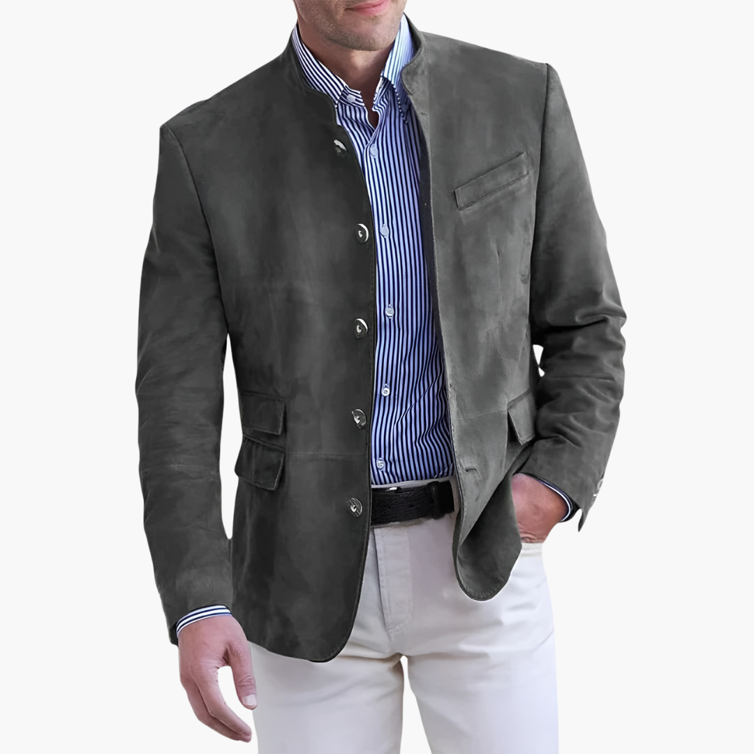 Men's Button Front Quilted Jacket