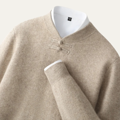Luxury Men's Crew Neck Cashmere Knit Sweater