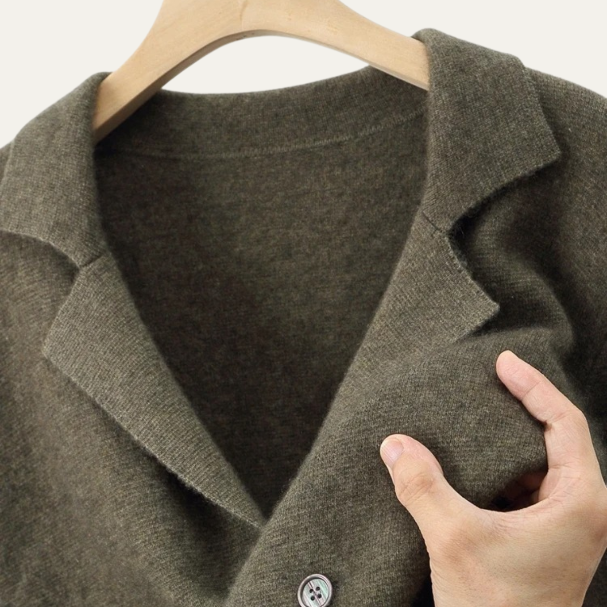 Luxury Men's Cashmere Blazer Cardigan with Pockets