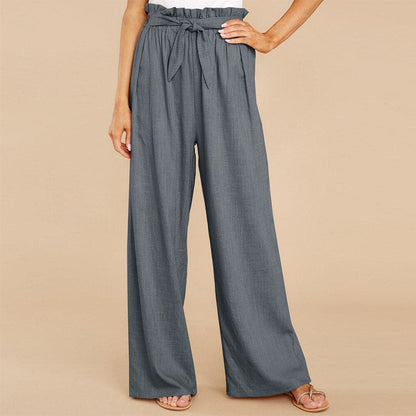 Comfy Women's Wide Leg Pants with Elastic Waistband