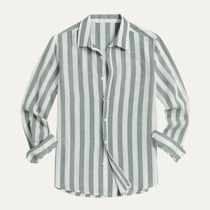 Classic Cotton Stripe Mens Shirt - Nocini