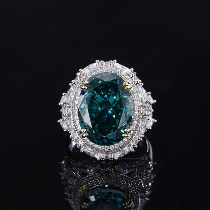 Luxury Silver CZ Diamond Solitaire Ring