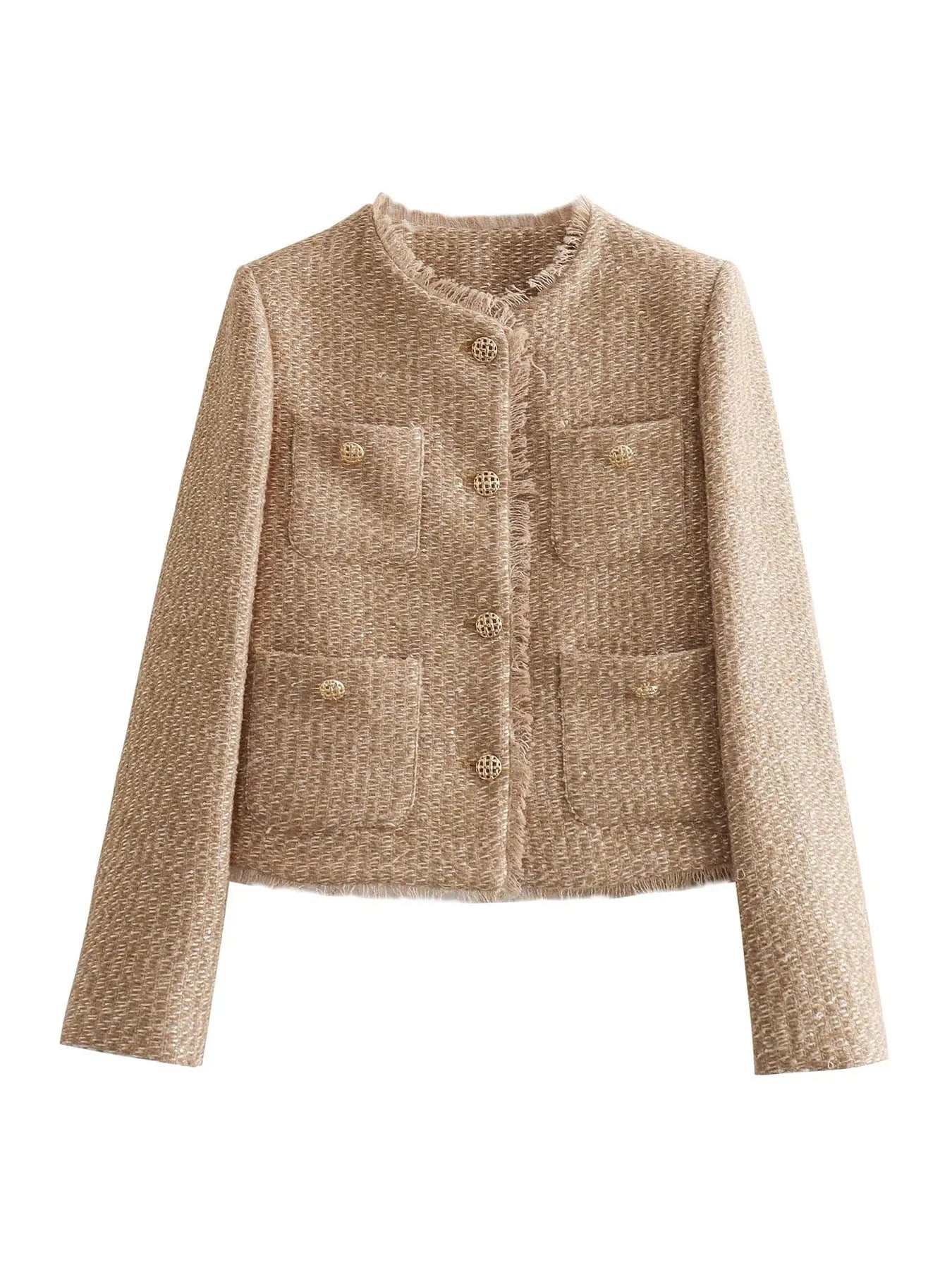 Women's Chic Fringe Wool Blazer Jacket