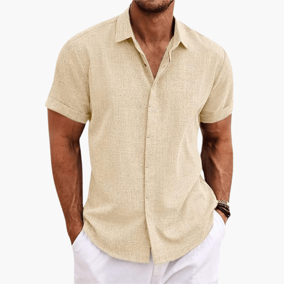 Classic Fit Men's Short Sleeve Button Shirt