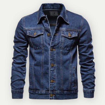Casual Blue Jeans Trucker Jacket for Men