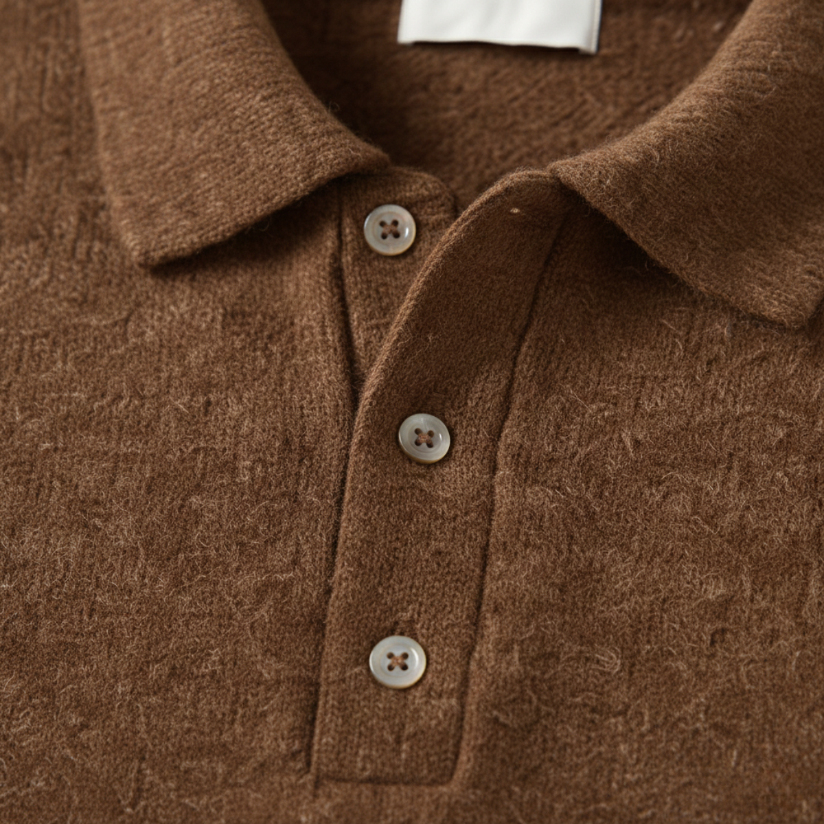 Men's Classic Comfortable Knit Polo Sweater
