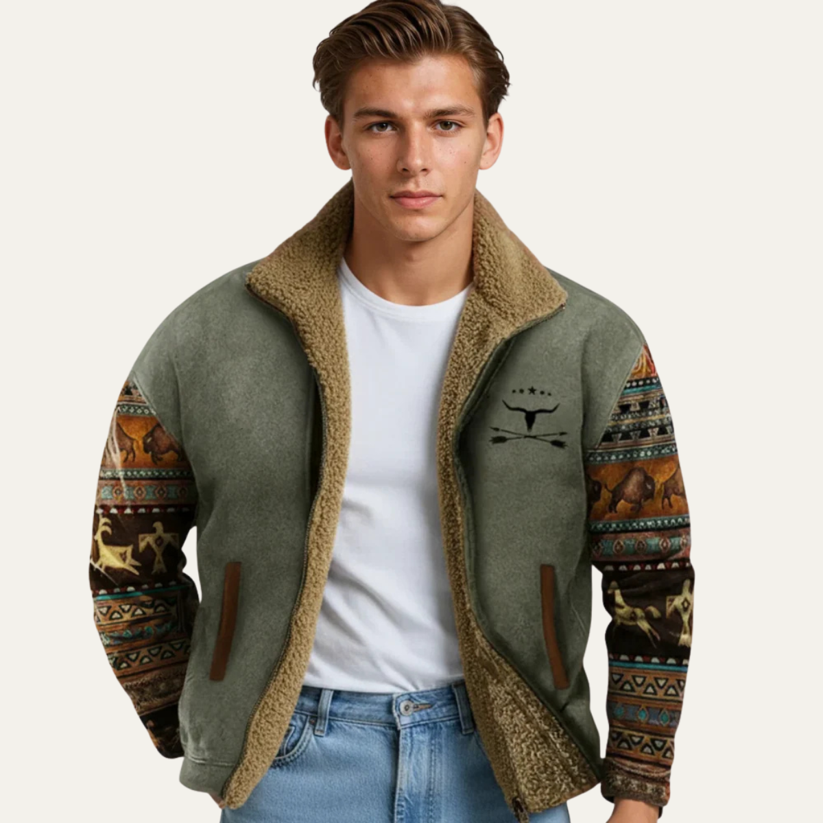 Classic Men's Fleece Lined Parka Winter Jacket