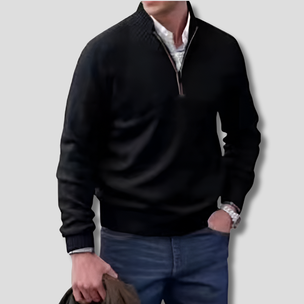 Classic Men's Zip Up Sweater - Olytrend