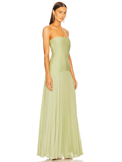 Red Off The Shoulder Flowy Evening Dress