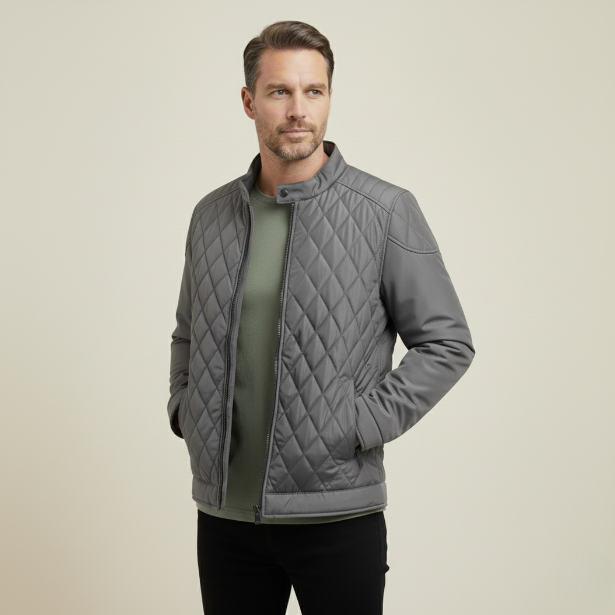 Warm Men's Insulated Padded Winter Coat