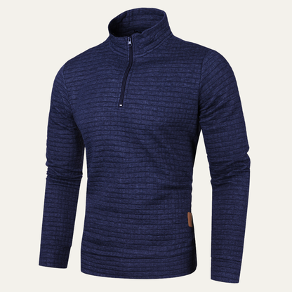 Comfortable Men's Breathable Quarter Zip Pullover Sweater