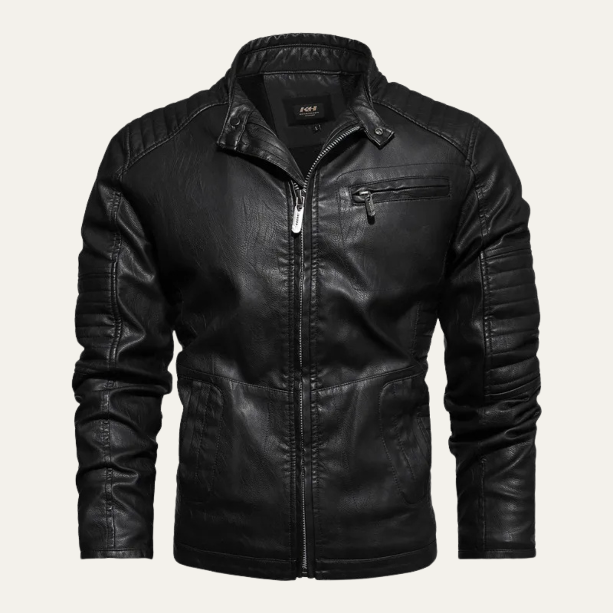 Vintage Mens Genuine Leather Biker Jacket
