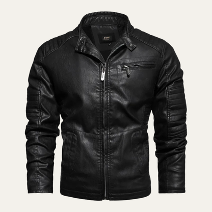 Vintage Mens Genuine Leather Biker Jacket