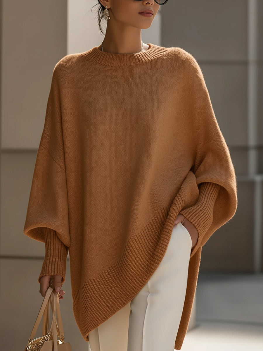 Plush Oversized Wool Poncho
