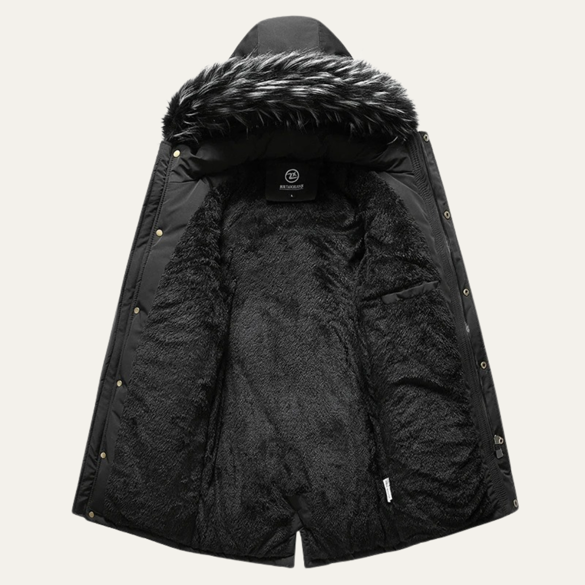 Thermal Men's Quilted Parka Jacket with Removable Hood
