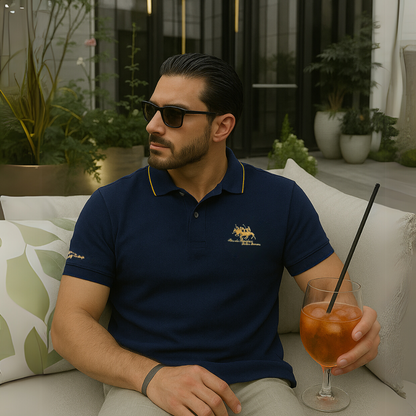 Classic Casual Polo Shirt with Contrast Trim