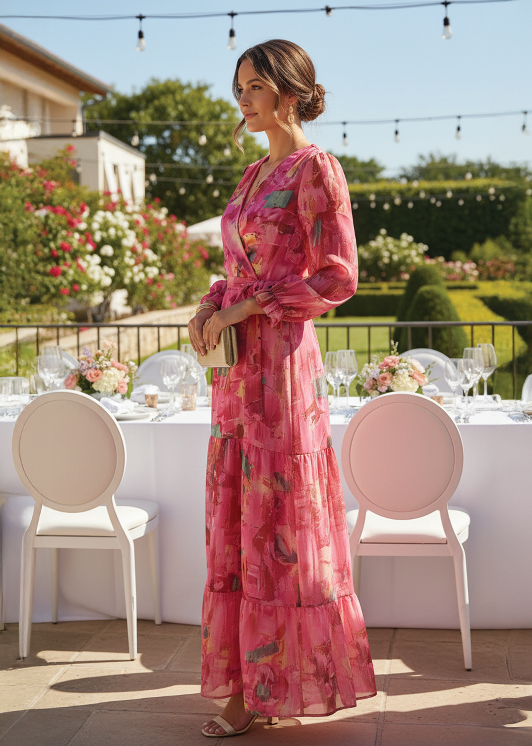 Elegant Flowy Layered Maxi Dress