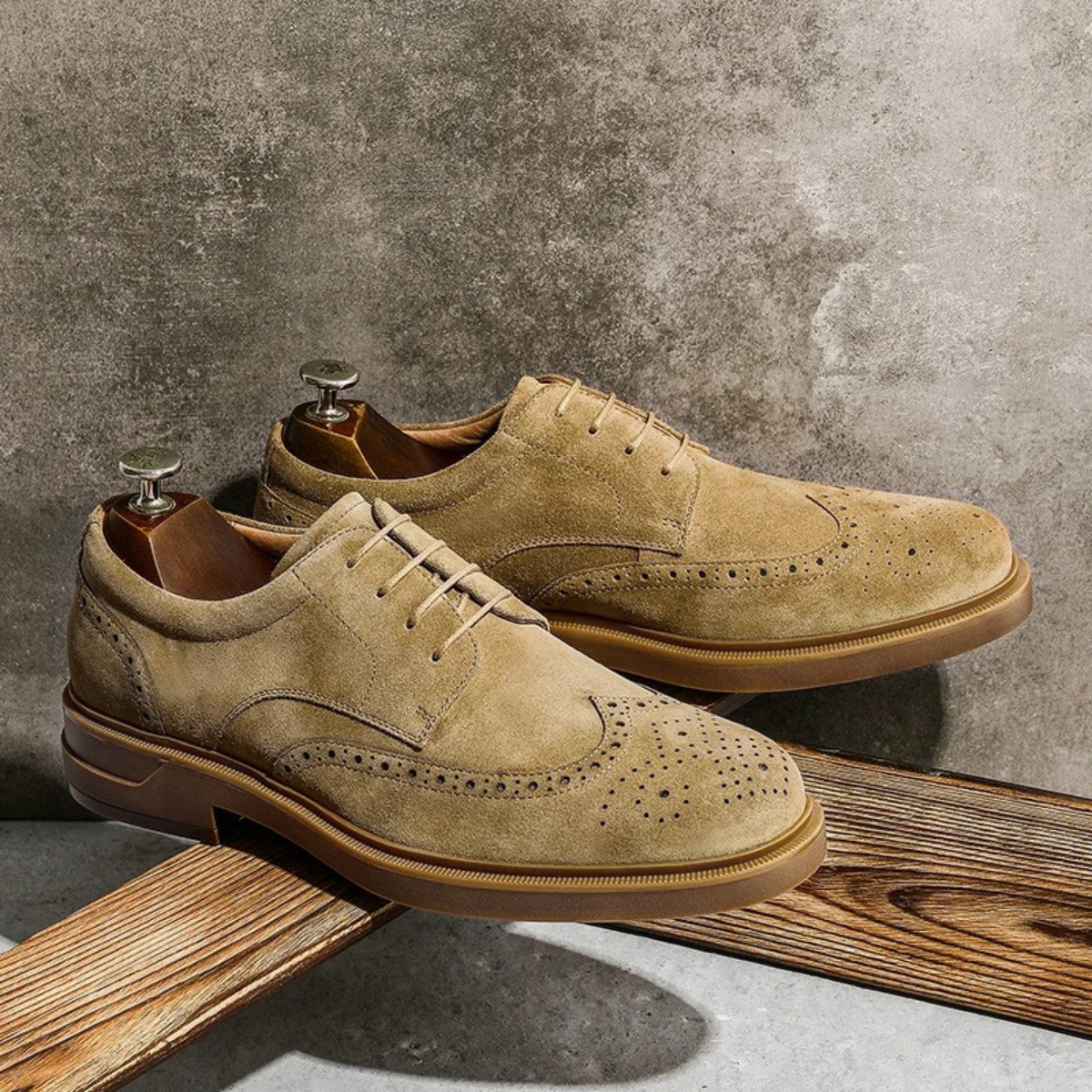 Luxury Suede Mens Dress Shoes - Elegant Casual Footwear
