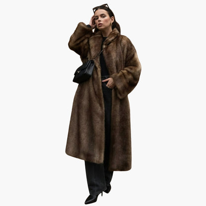 Ladies Warm Parka with High Collar and Full Sleeves