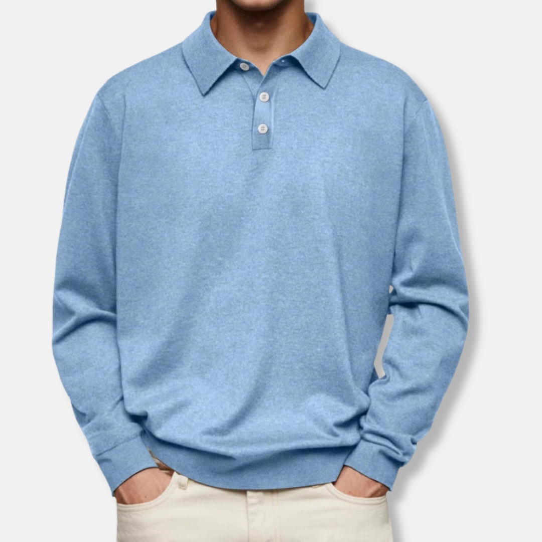 Casual Long Sleeve Polo Shirt