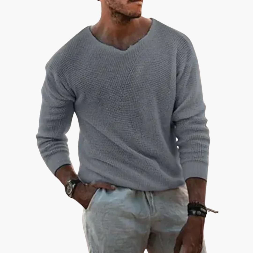 Classic Crew Neck Men's Long Sleeve Sweater