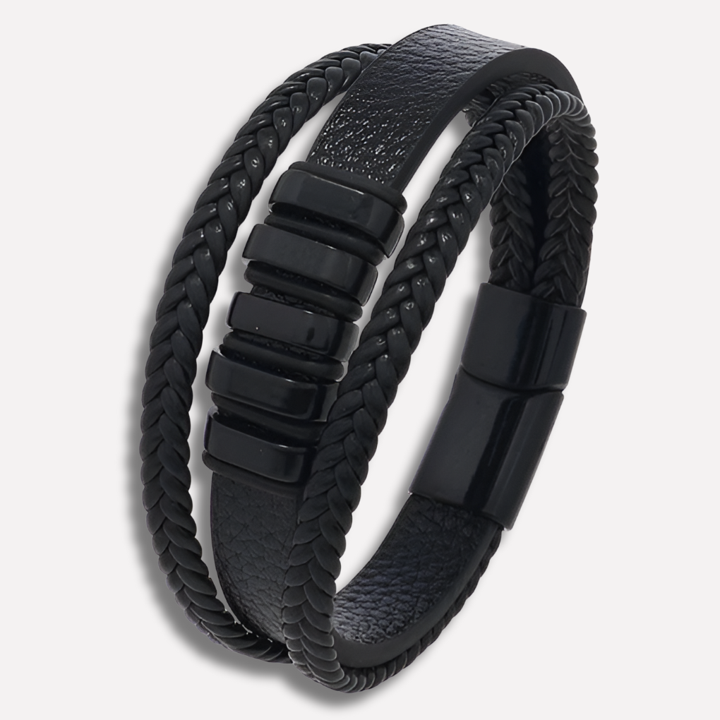 Classic Leather Wristband for Men Elegant Everyday Wear