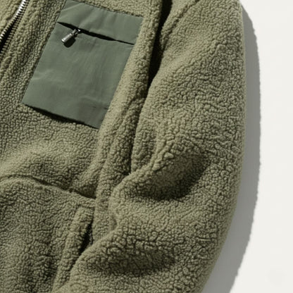Warm Men's Fleece Zip Up Outdoor Jacket