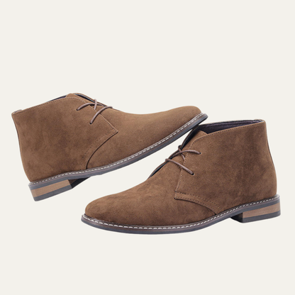 Men's Brown Suede Lace Up Chelsea Boots
